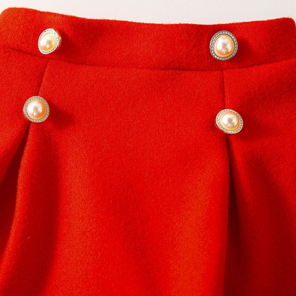 Boutique Girls’ Elegant Floral Pullover Top with Skirt and Beret – 3-Piece Designer Set