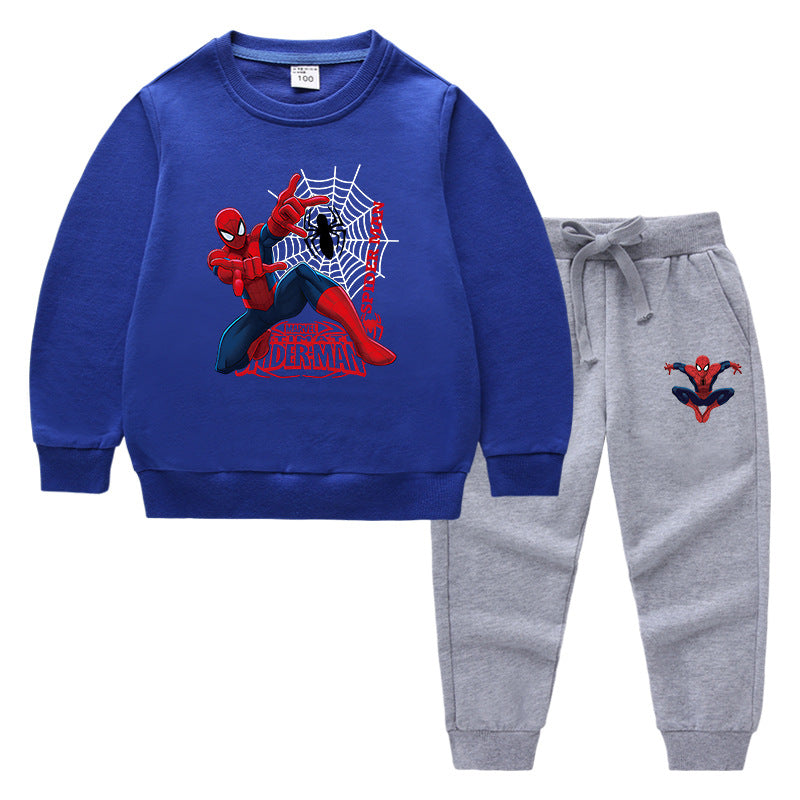 Children's Hoodie and Pants Cartoon Two-Piece Set Baby Cotton Long Sleeve Outfit