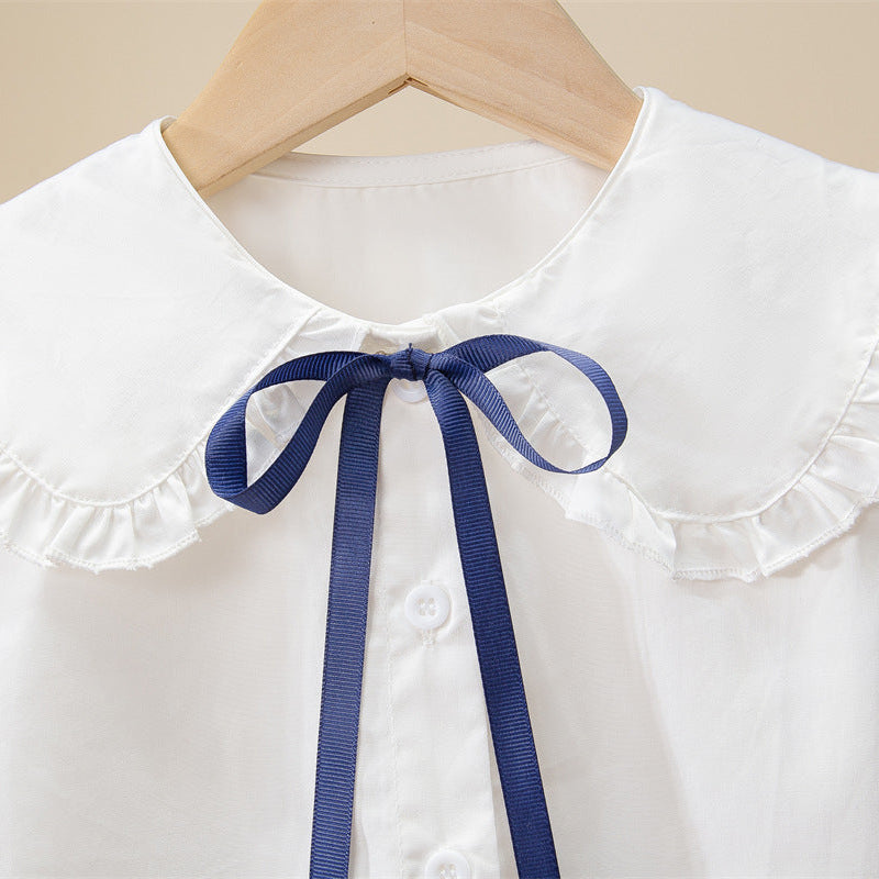 Chemise Décontractée à Manches Longues en Coton pour Filles