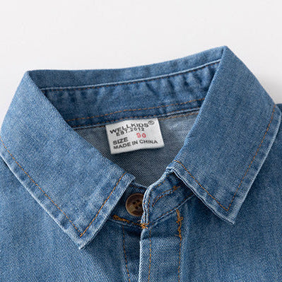 Lässiges Jeanshemd für Jungen mit langen Ärmeln