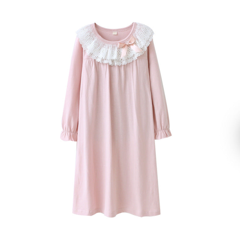 Girls Pure Cotton Sweet Nightgown