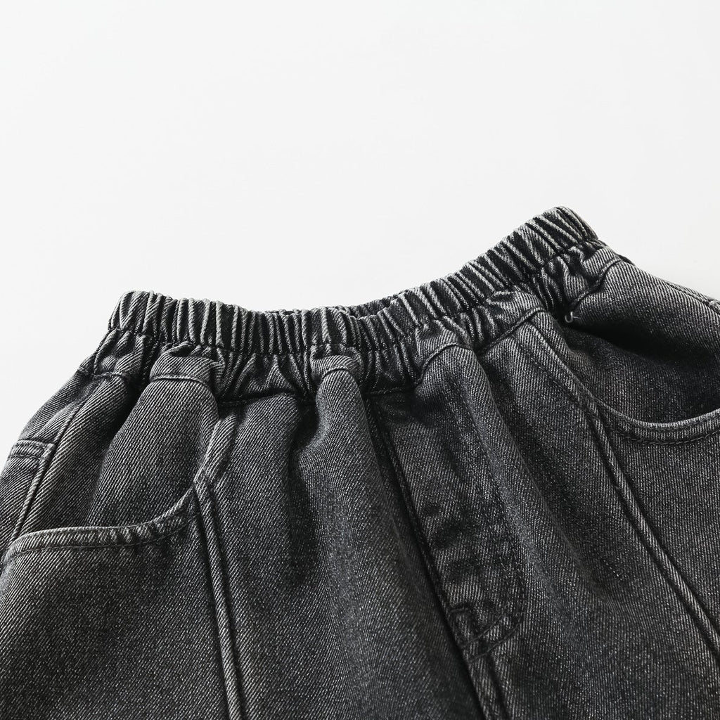 Boys Thick Warm Casual Soft Denim Jeans