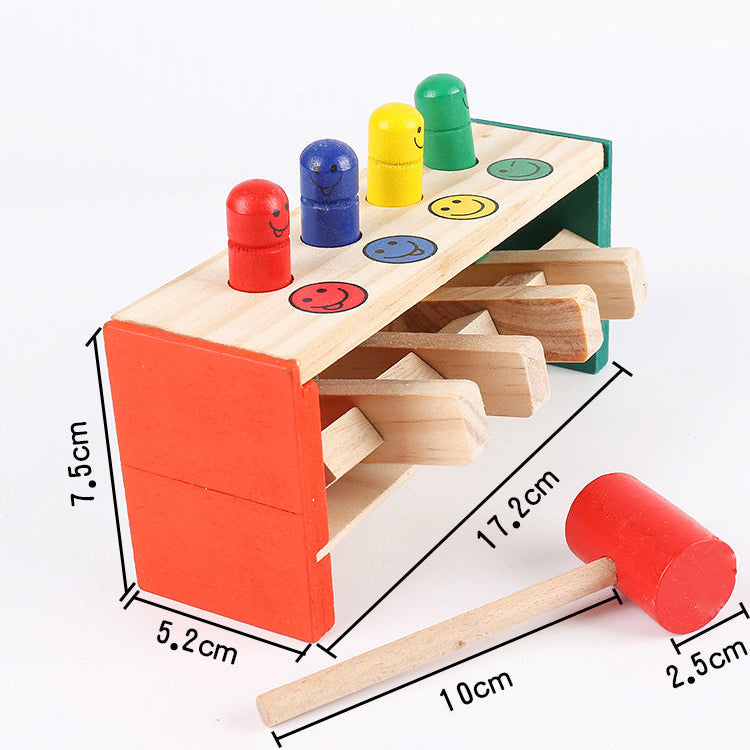 Kids Wooden Hammering Flying Man Toy