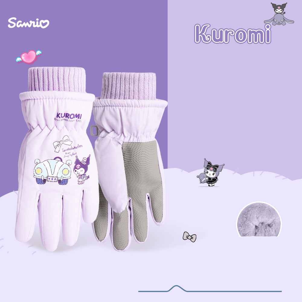 Guantes de esquí gruesos y cálidos para niños