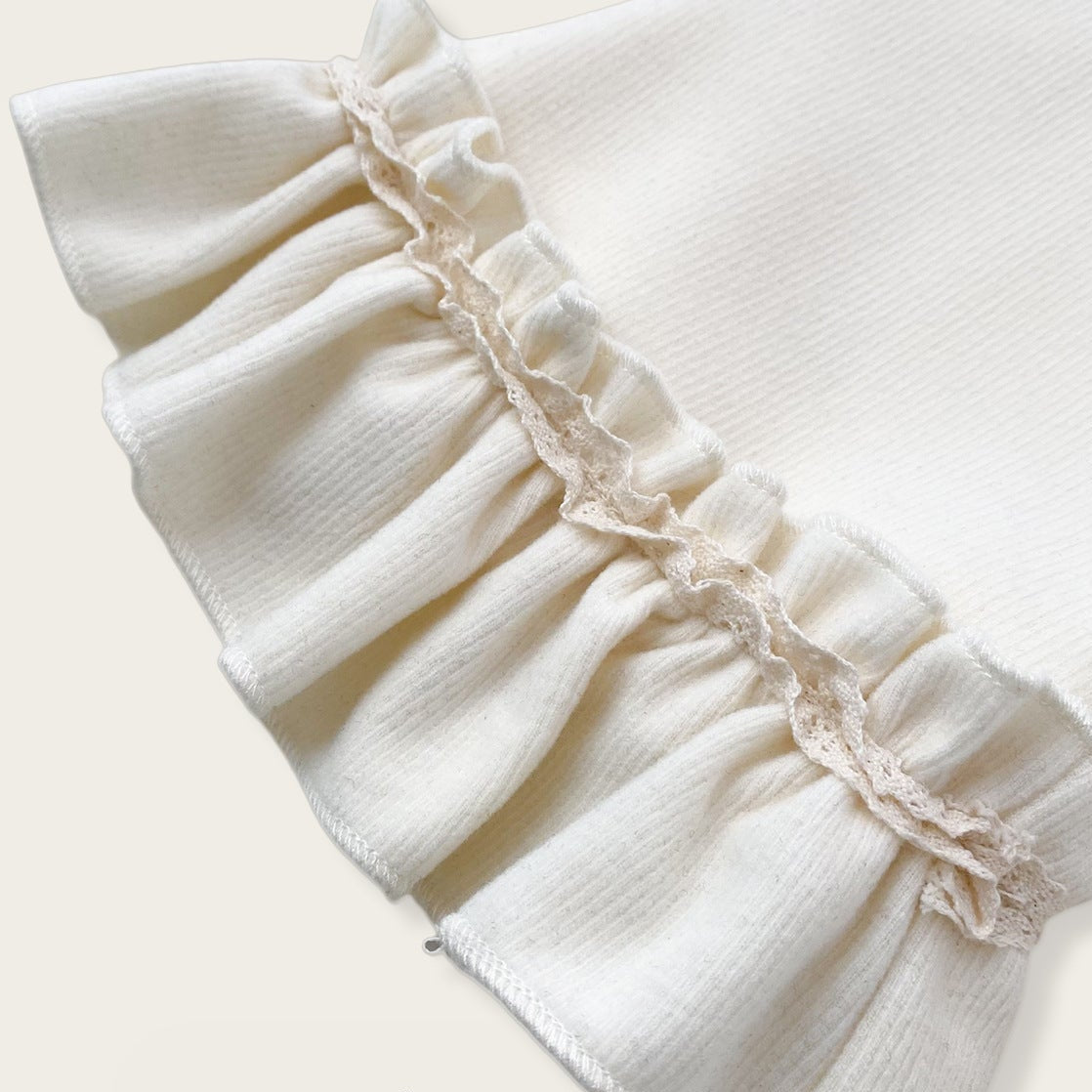 Mädchen Stylische, fleecegefütterte Schlaghose mit dicken Rüschen