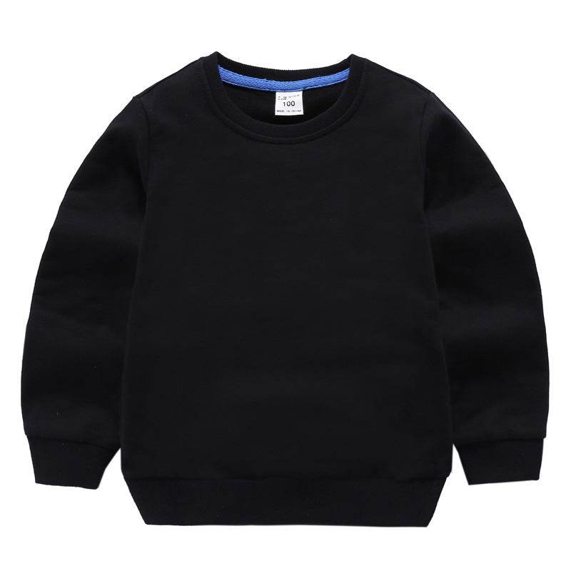 Children's Sweatshirt Solid Color Round Neck Long Sleeve Top