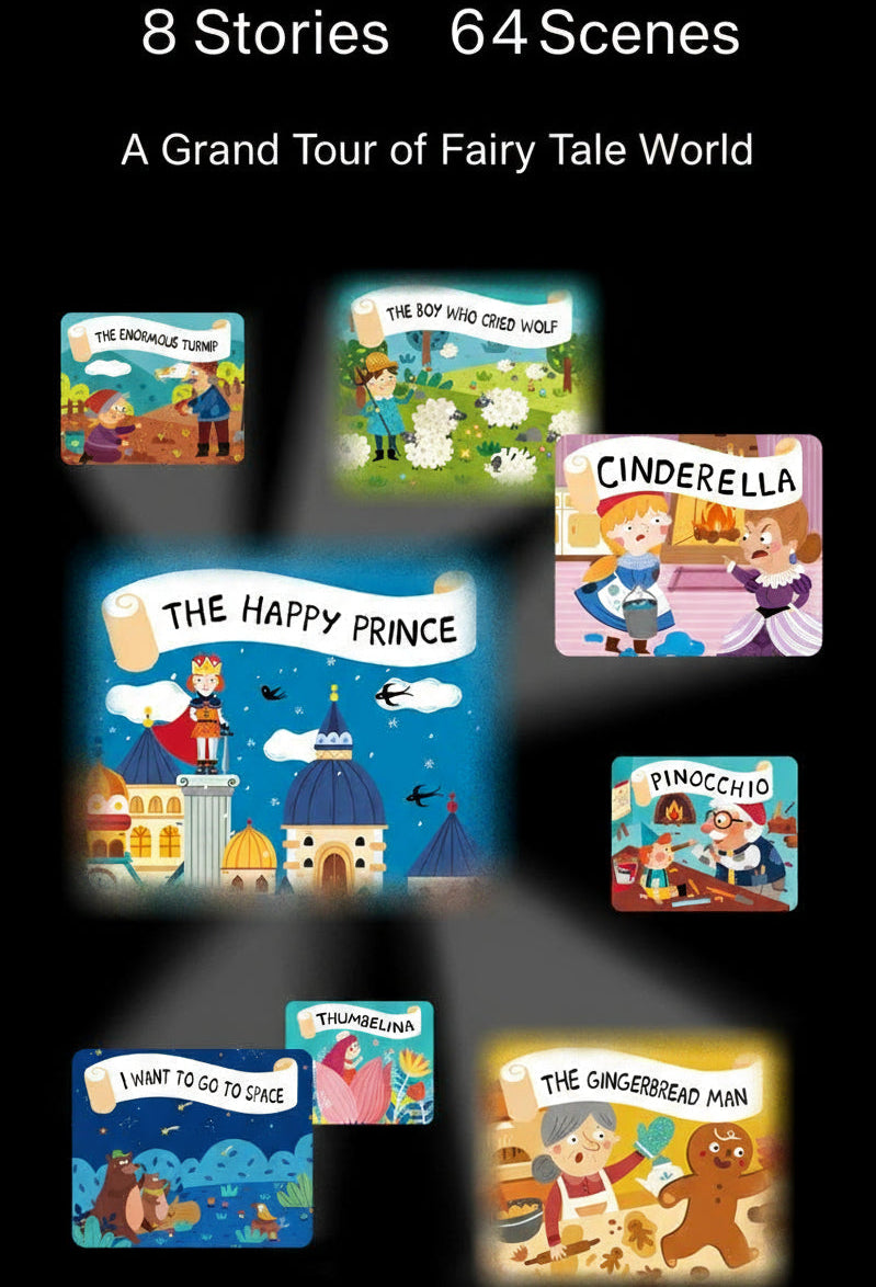 Proyector de cuentos en chino e inglés para niños