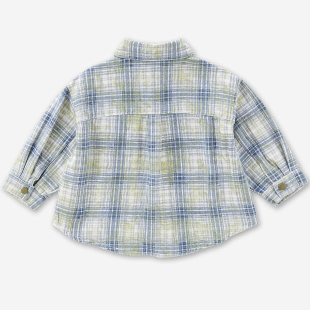 Boys’ Plaid Cotton Casual Collared Long Sleeve Shirt