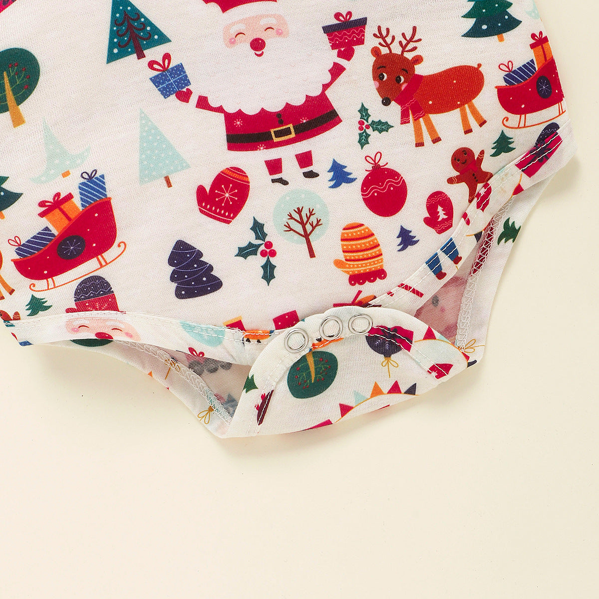 Christmas Boys Bow Tie Button-Up Romper and Suspender Pants Two-Piece Set