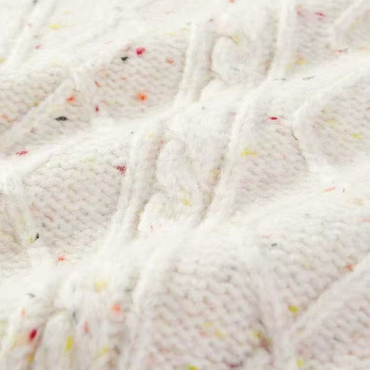 Girls Colorful Polka Dot Fashion Thick Wool Sweater