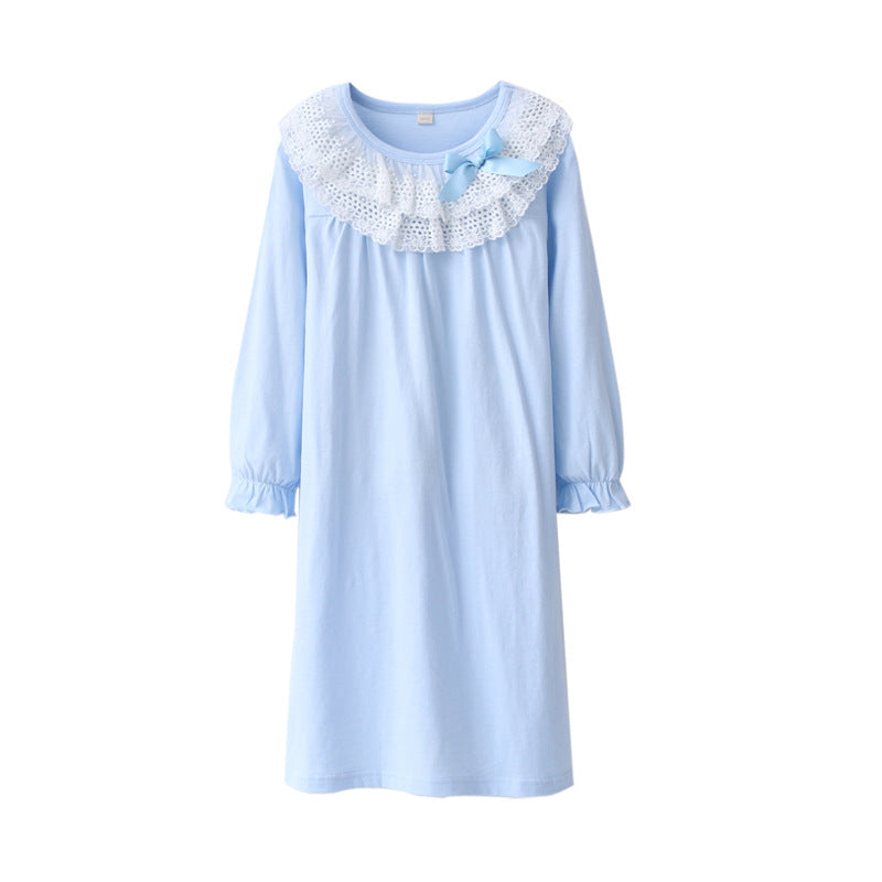 Girls Pure Cotton Sweet Nightgown