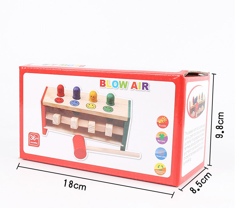 Kids Wooden Hammering Flying Man Toy