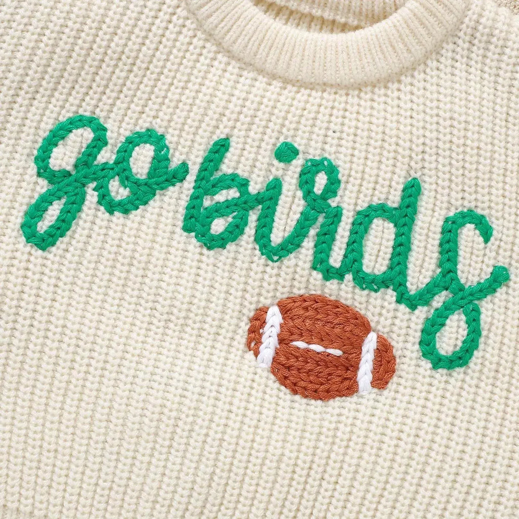 Suéter cálido de fútbol lindo para bebé niño pequeño