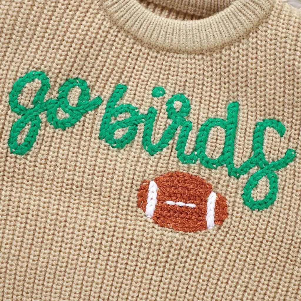 Suéter cálido de fútbol lindo para bebé niño pequeño