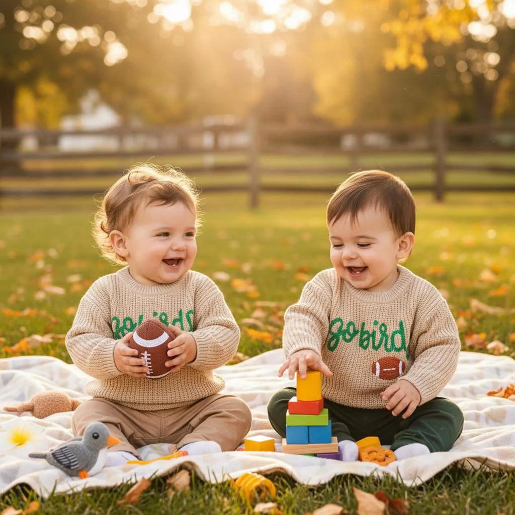 Suéter cálido de fútbol lindo para bebé niño pequeño