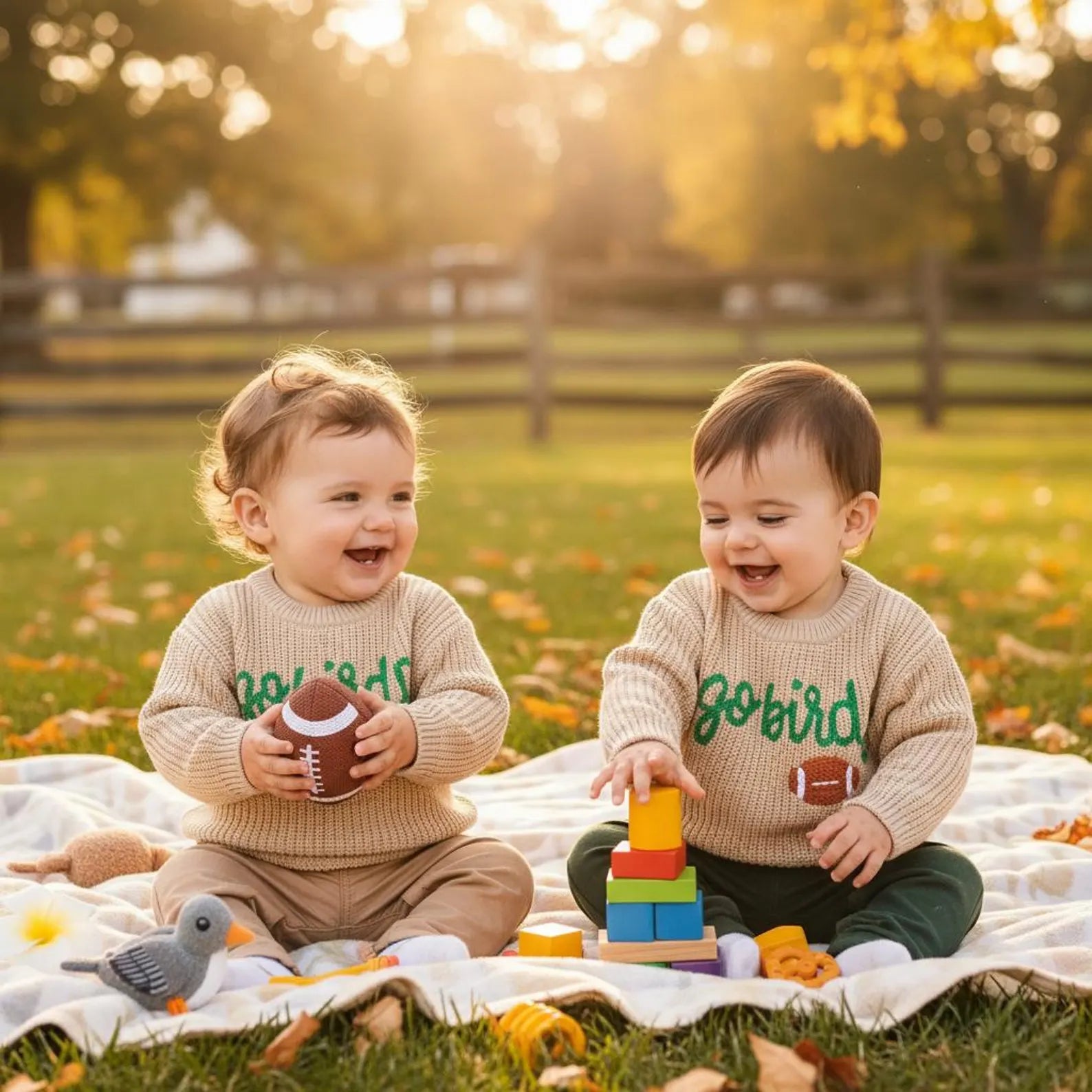 Suéter cálido de fútbol lindo para bebé niño pequeño
