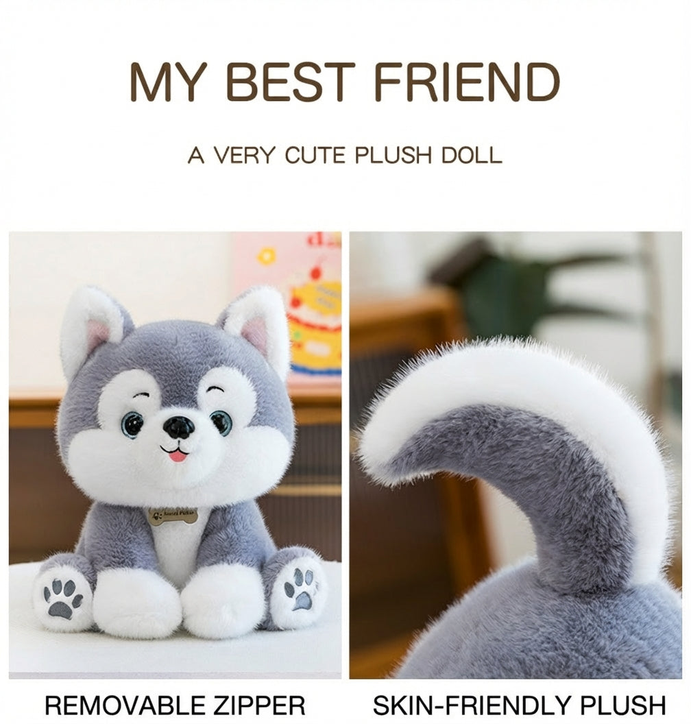 Cute Husky Puppy Plush Doll