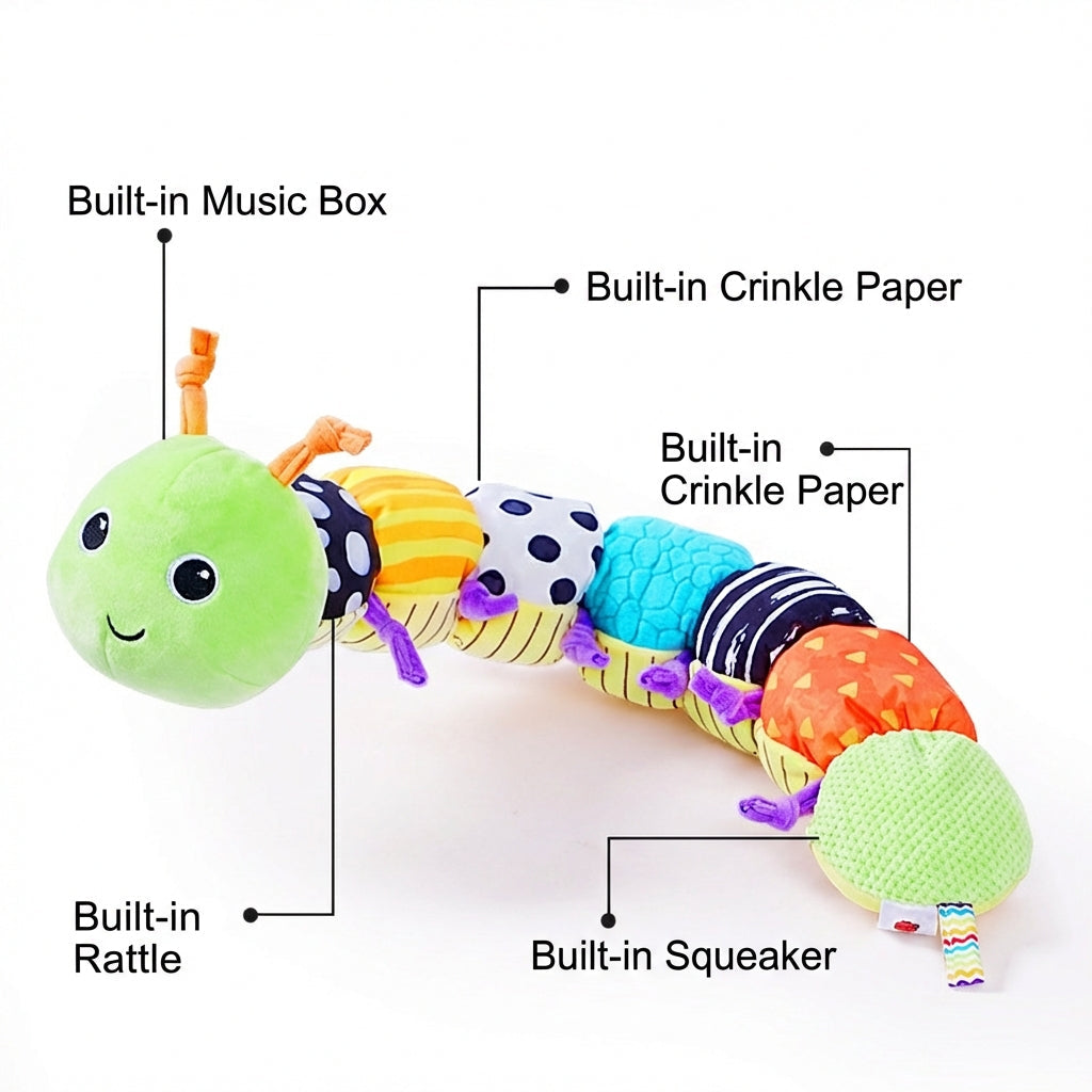 Baby Soft Plush Caterpillar Sensory Comfort Toy