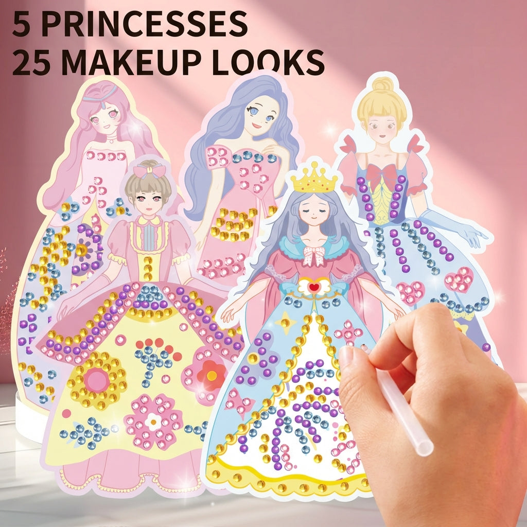 Princess Diamond Sticker DIY Quiet Book for Kids – Fun & Calm Activity