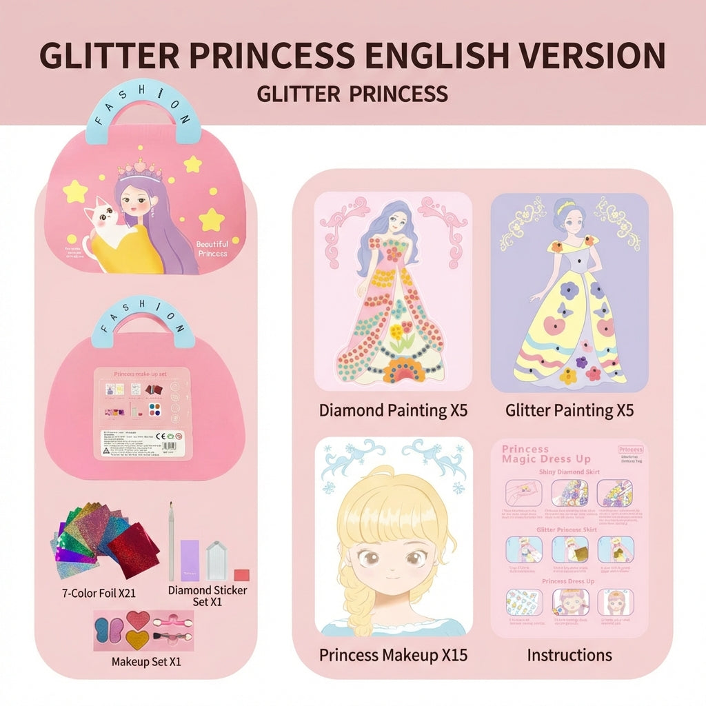 Princess Diamond Sticker DIY Quiet Book for Kids – Fun & Calm Activity