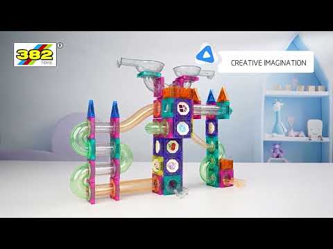 Kids’ Magnetic Marble Run STEM Building Blocks Set
