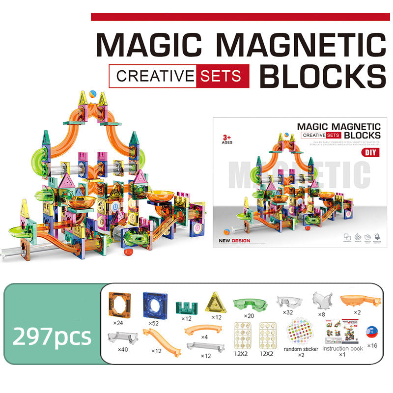 Kids’ Magnetic Marble Run STEM Building Blocks Set