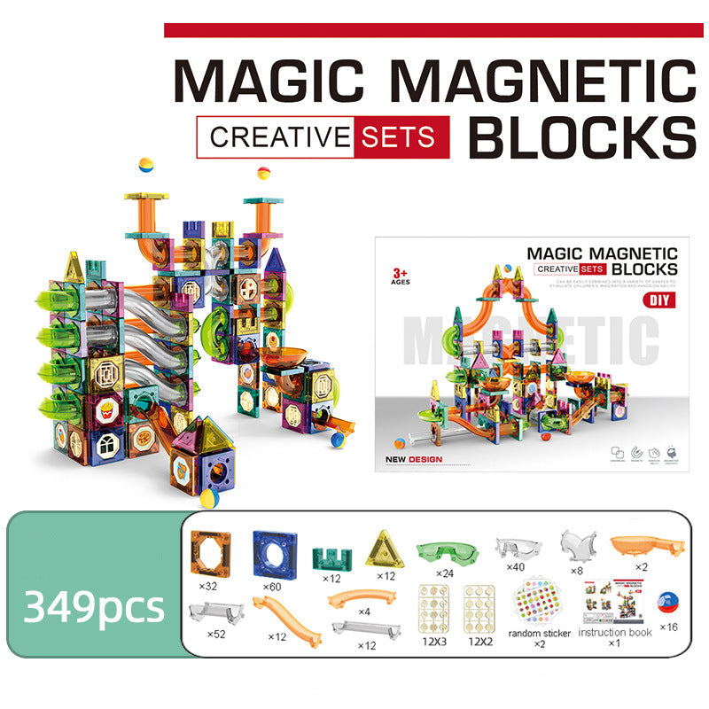 Kids’ Magnetic Marble Run STEM Building Blocks Set