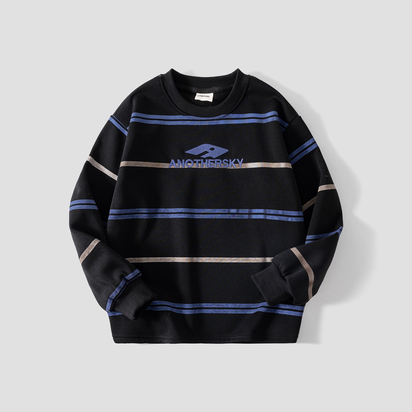 Boys Striped Athletic Fleece Lined Warm Sweatshirt