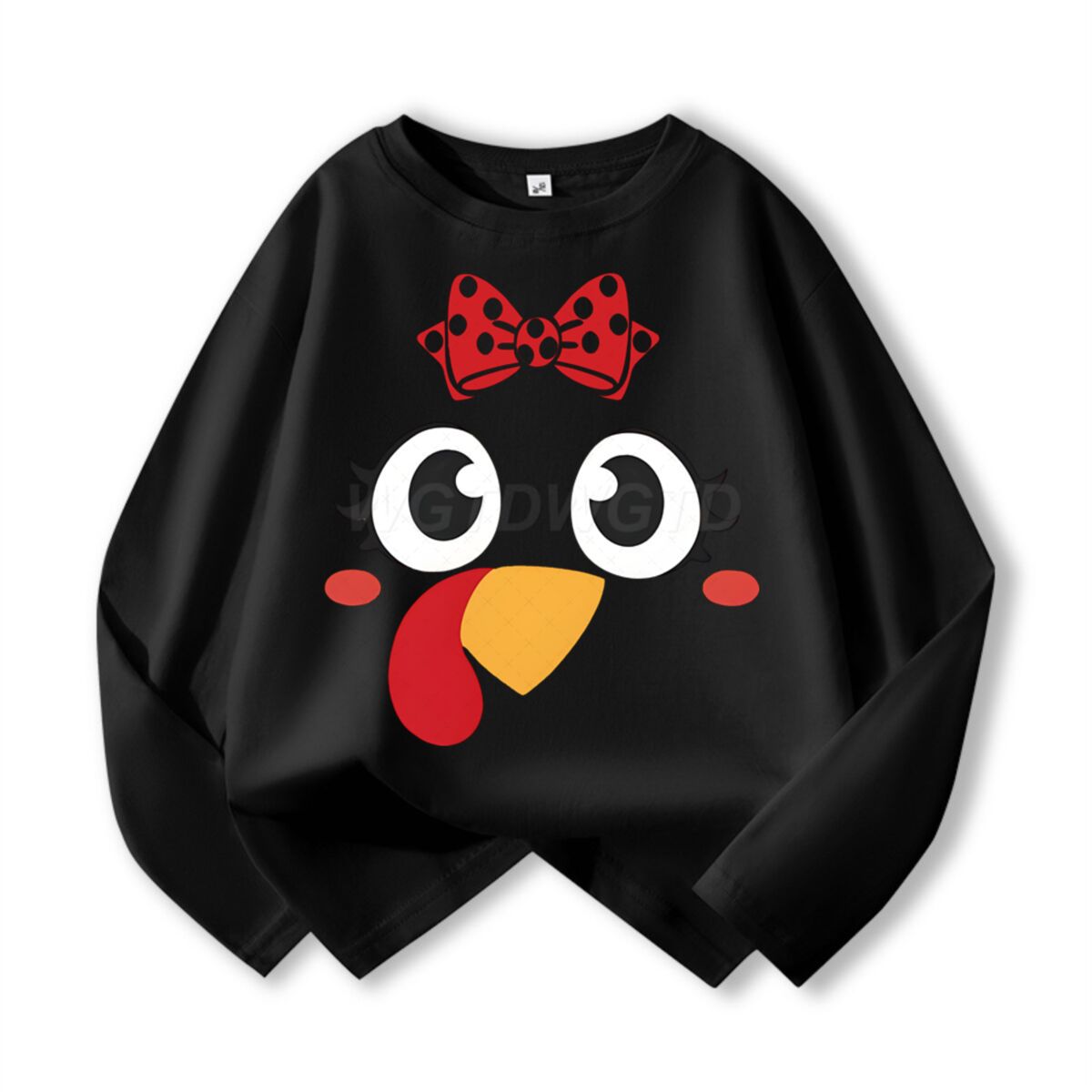 Kids Cute Turkey Long Sleeve Cotton T-Shirt