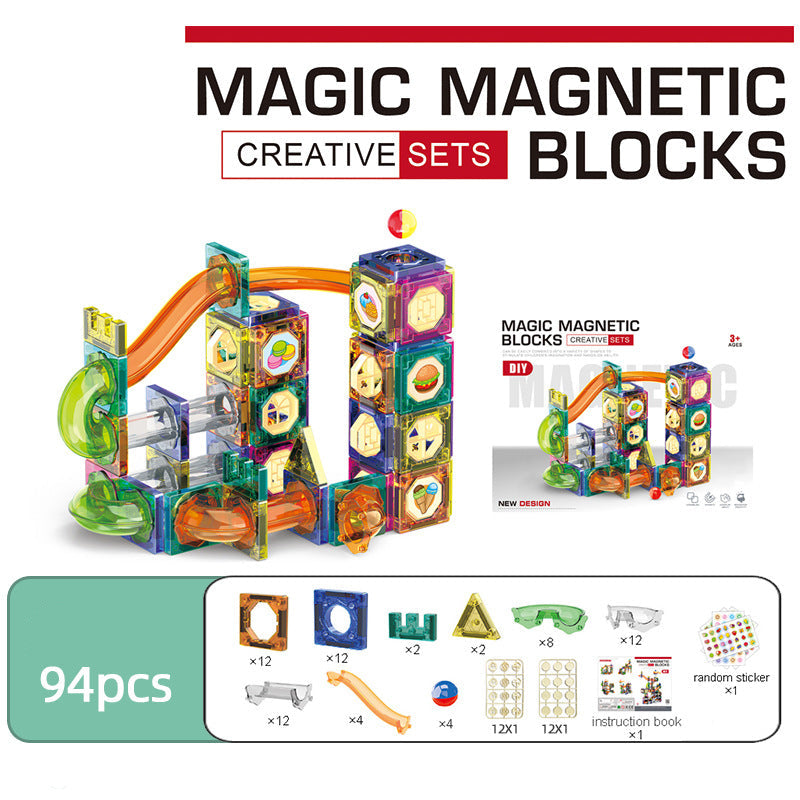 Kids’ Magnetic Marble Run STEM Building Blocks Set