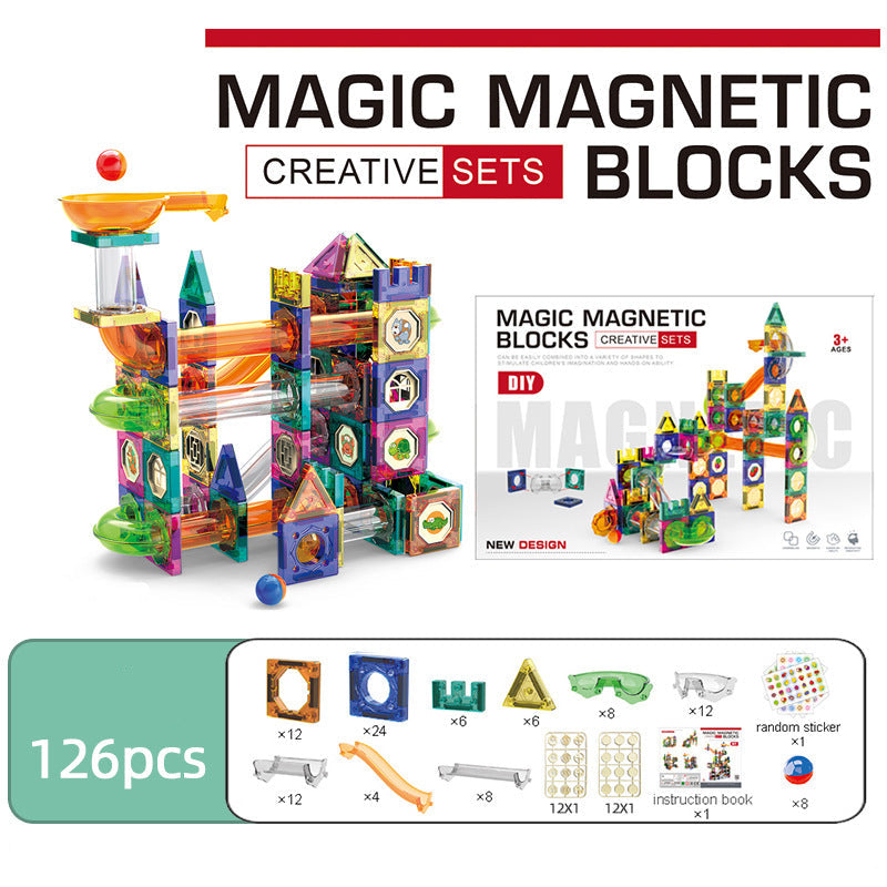 Kids’ Magnetic Marble Run STEM Building Blocks Set