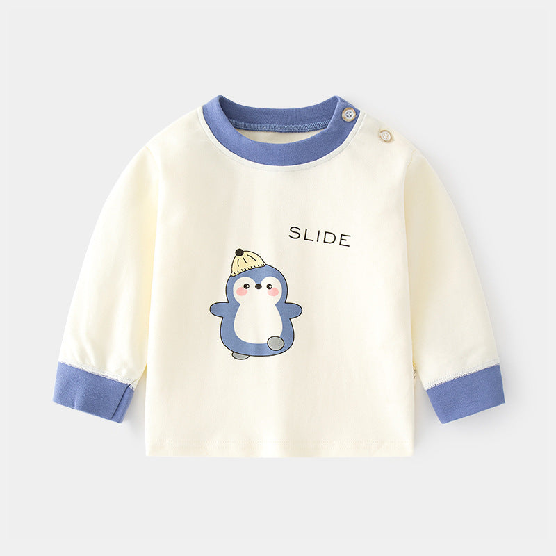 Baby Cartoon Animal Cotton Long Sleeve T-Shirt