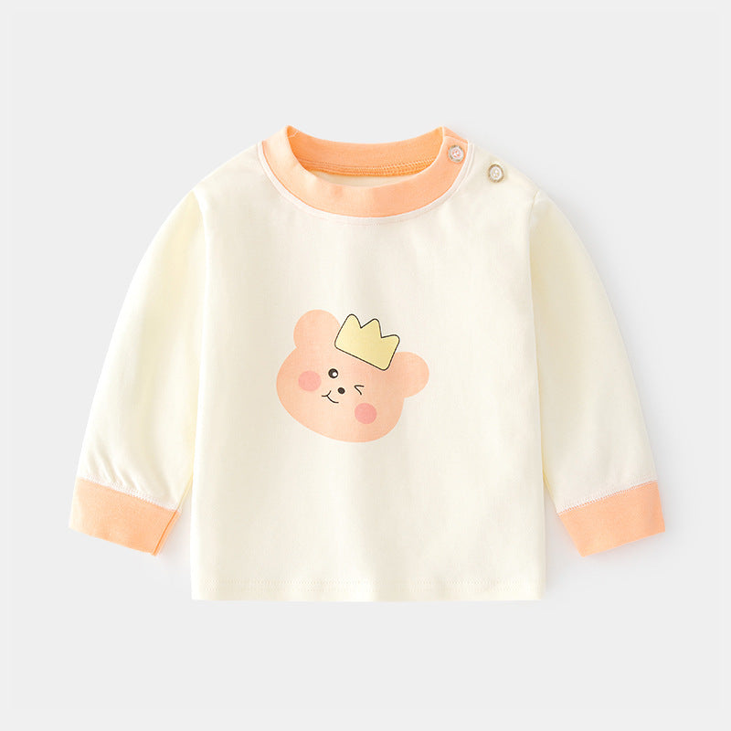 Baby Cartoon Animal Cotton Long Sleeve T-Shirt