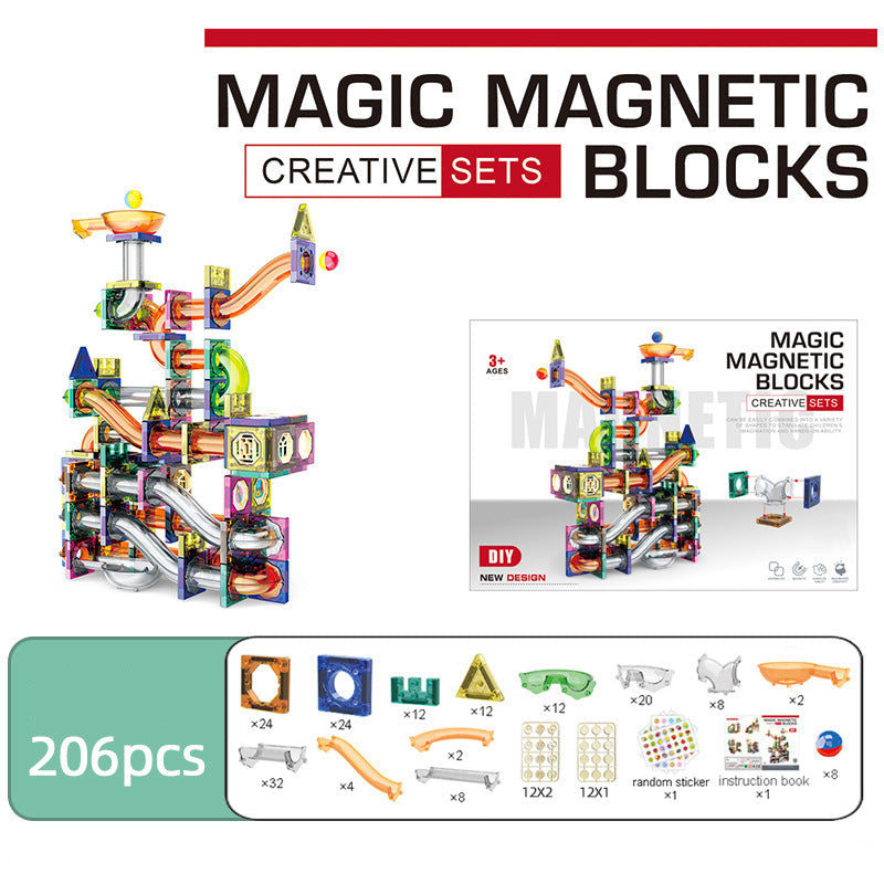 Kids’ Magnetic Marble Run STEM Building Blocks Set