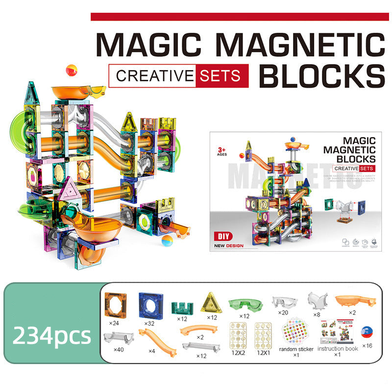 Kids’ Magnetic Marble Run STEM Building Blocks Set
