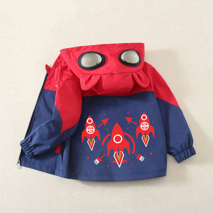 Boys’ Rocket Graphic Goggle Hooded Jacket