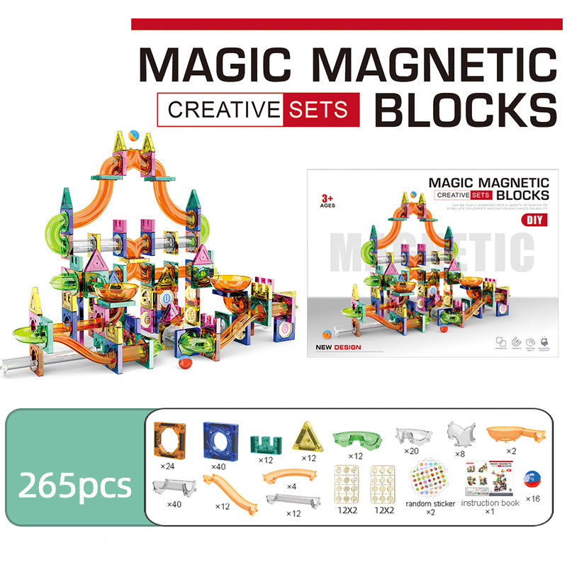 Kids’ Magnetic Marble Run STEM Building Blocks Set