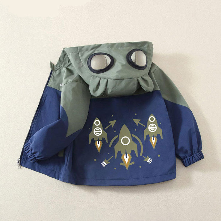 Boys’ Rocket Graphic Goggle Hooded Jacket