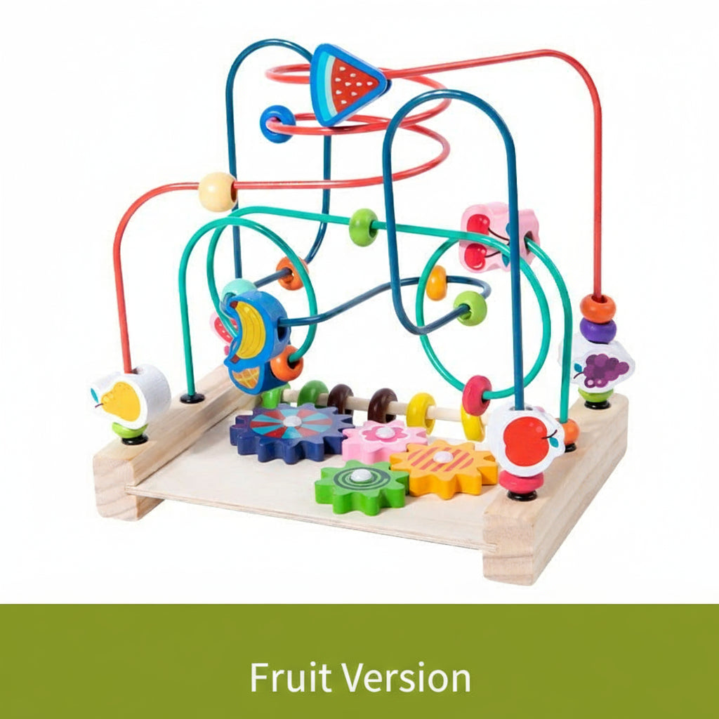 Laberinto de cuentas de madera para niños