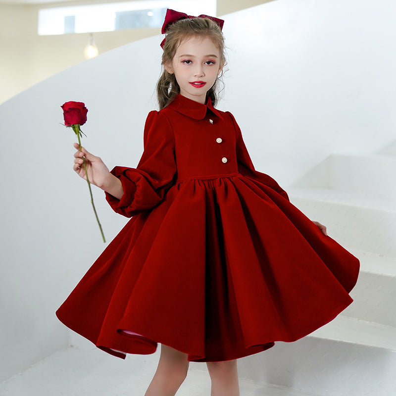 Vestido formal estilo princesa dulce para niñas