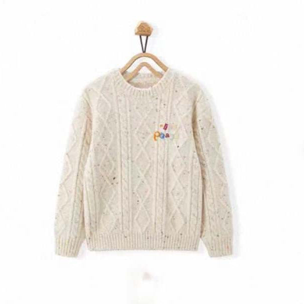 Girls Colorful Polka Dot Fashion Thick Wool Sweater