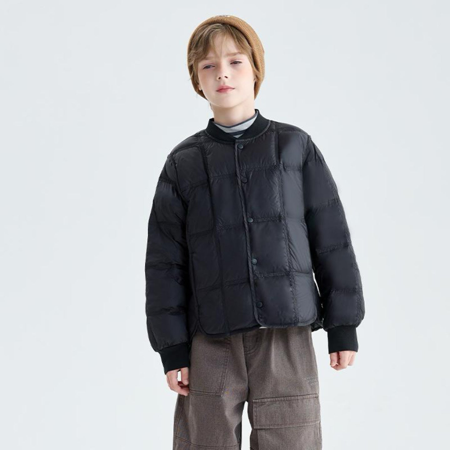 Kinder-Schuluniform-Futter, lässige, leichte Daunenjacke