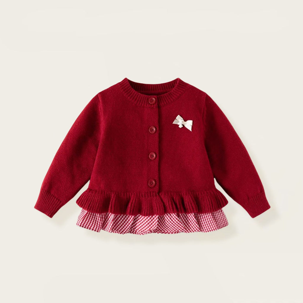 Mädchen Herbst Stilvoller Strickcardigan