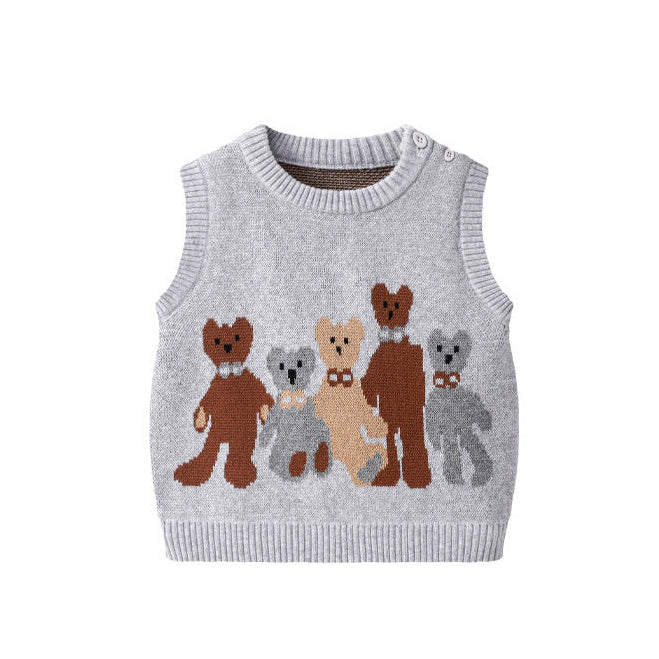 Baby Toddler Cartoon Knit Casual Vest