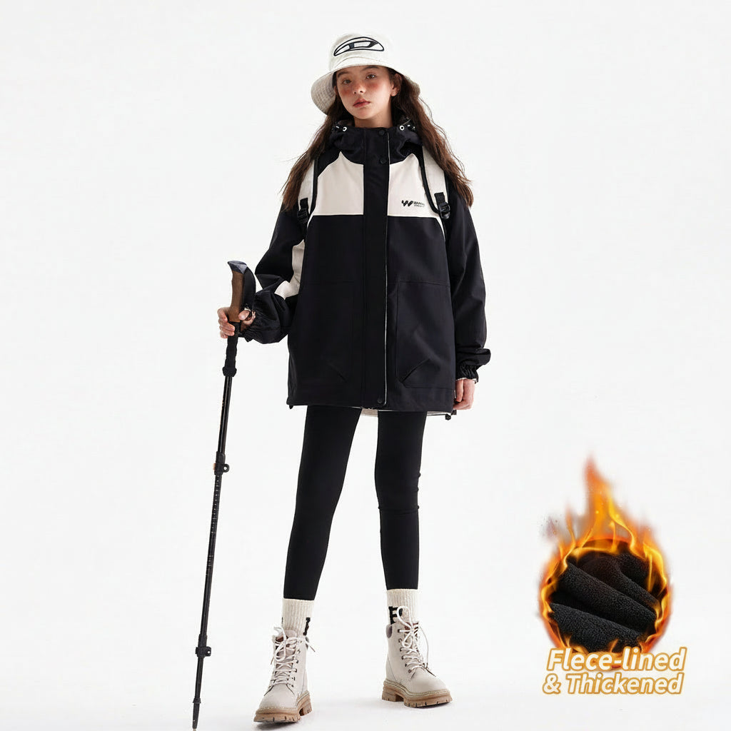 Parent-Child Reversible Hooded Windbreaker Jacket