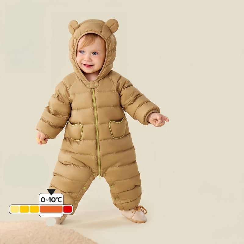Chaqueta de plumón con capucha y abrigo para bebé para exteriores