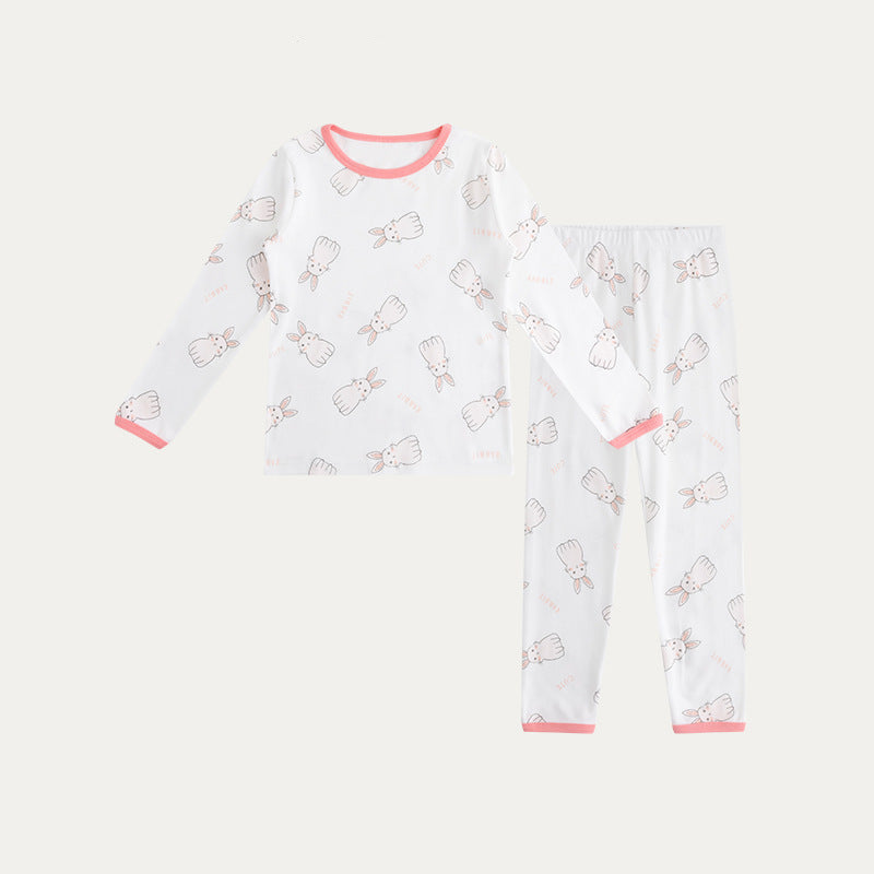 Girls Printed Bunny Casual Sleepwear Set