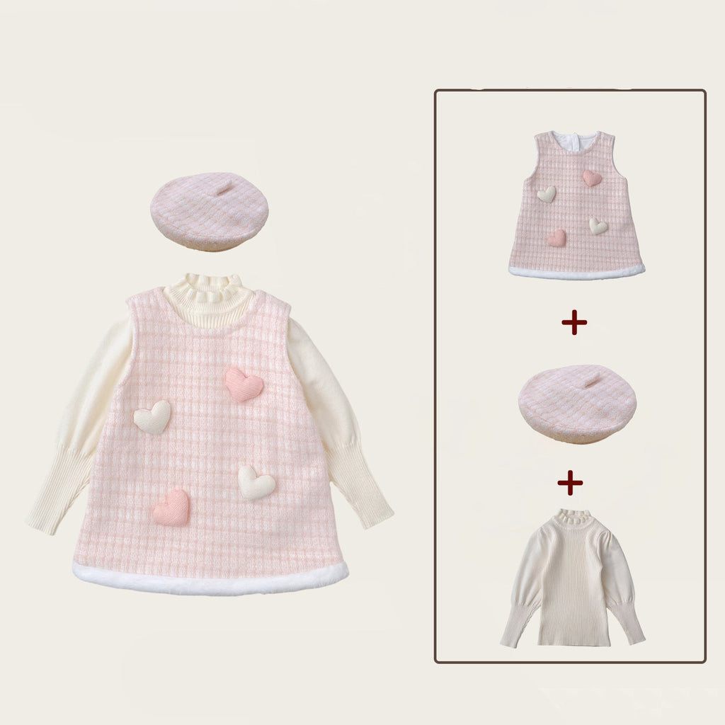 Baby Girls Fashion Sweater with Hood Set