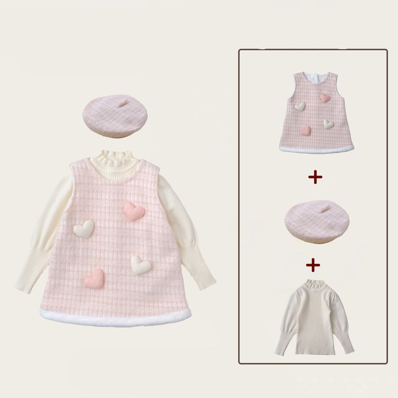 Baby Girls Fashion Sweater with Hood Set