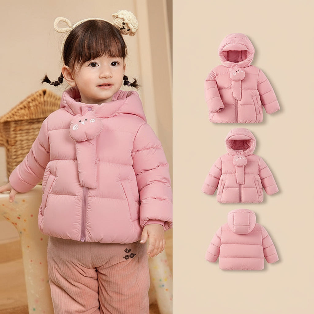 Kids Thick Warm Fashion Hooded Down Jacket